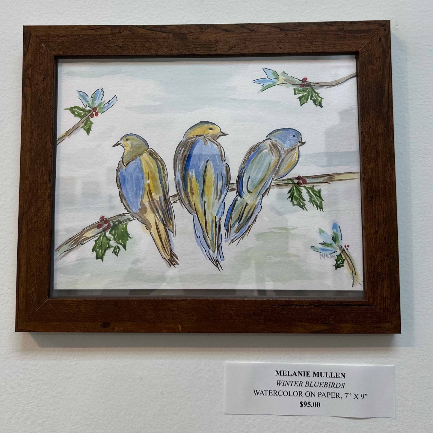 Winter Bluebirds by Melanie Mullen