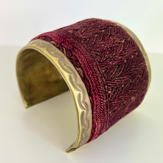 The Brass Gujarat Embroidered Cuff Bracelet