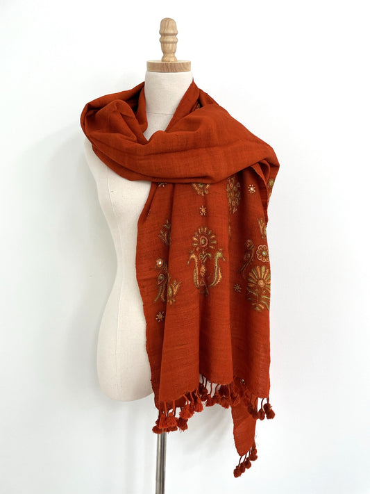 The Pumpkin Scarf with Tassels