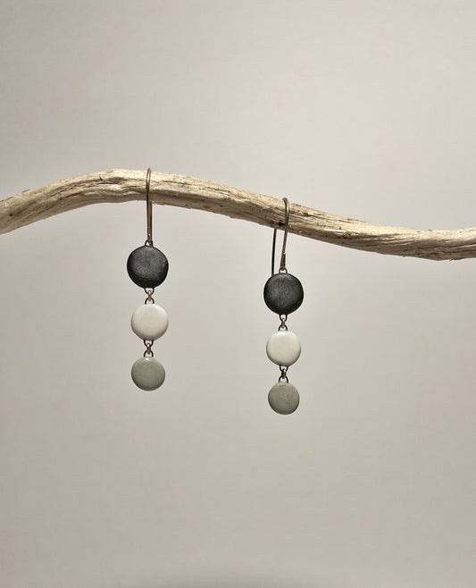 The Three Dots Ceramic Earrings