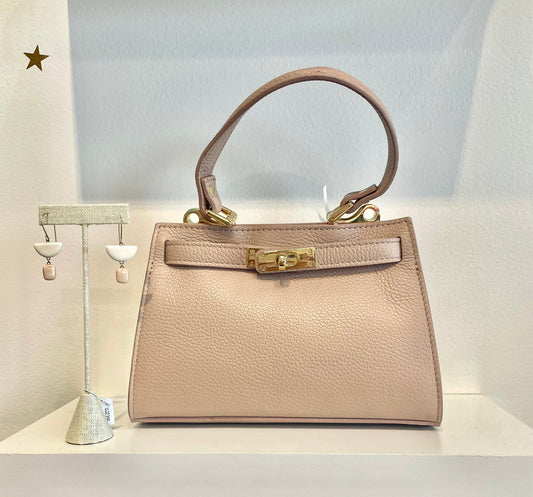The Elegant Ballet Pink Italian Leather Handbag