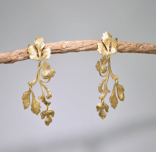 The Baroque Brass Earrings